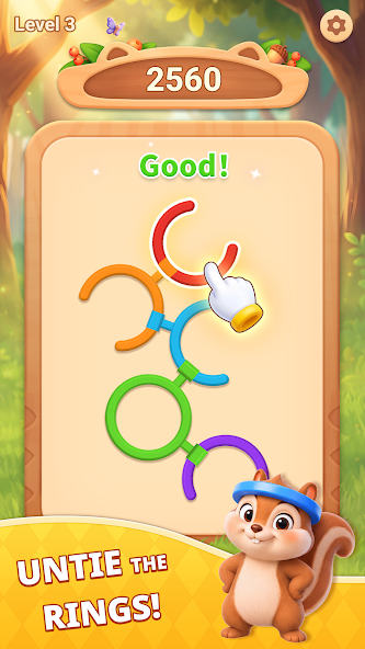 Rotate Rings 링 회전 가이드 (복잡한 고리를 풀어내는 3D 두뇌 퍼즐)